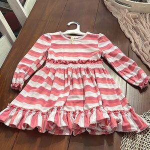 Pink and White Striped Kids Dress 
Matilda Jane dress